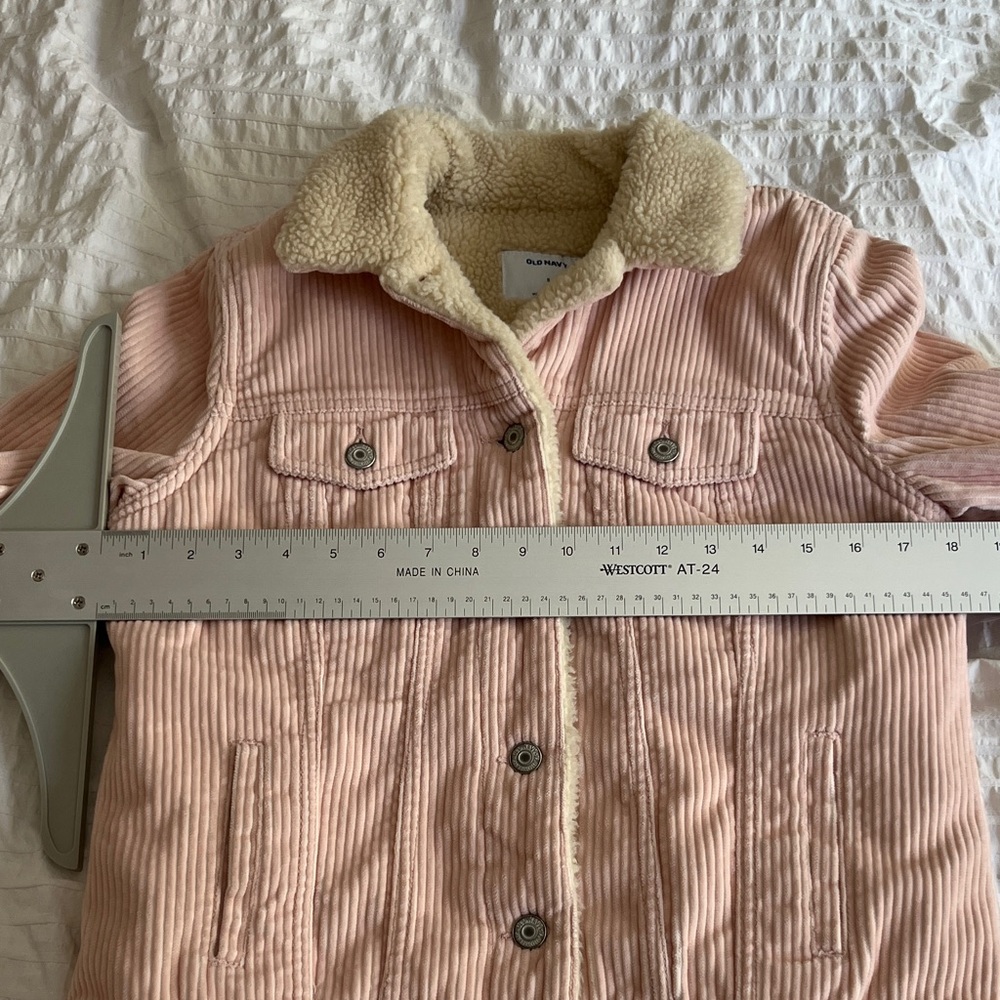 Old Navy Pink Corduroy Sherpa-Trim Jacket - Picture 3 of 7